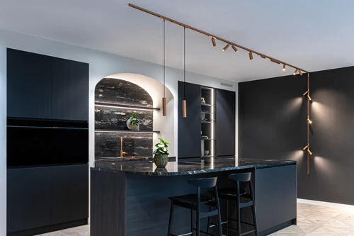 Lucide Premium LINIAL BIX Foco de riel - Sistema de carril monofásico / Iluminación con rieles - Smart - 48V Track - 1xLED - Champan - ambiente 3